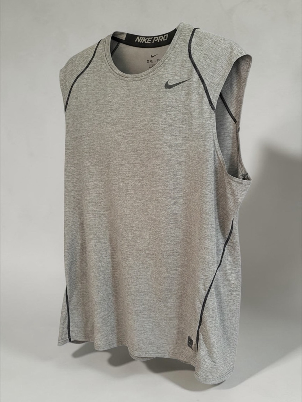 Nike Light Gray Men’s Dri-FIT Sleeveless Training Tank